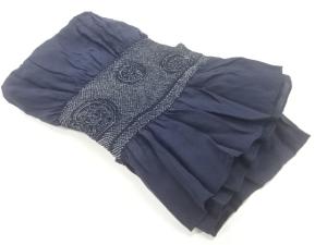 正絹　絞り円に花模様男物兵児帯